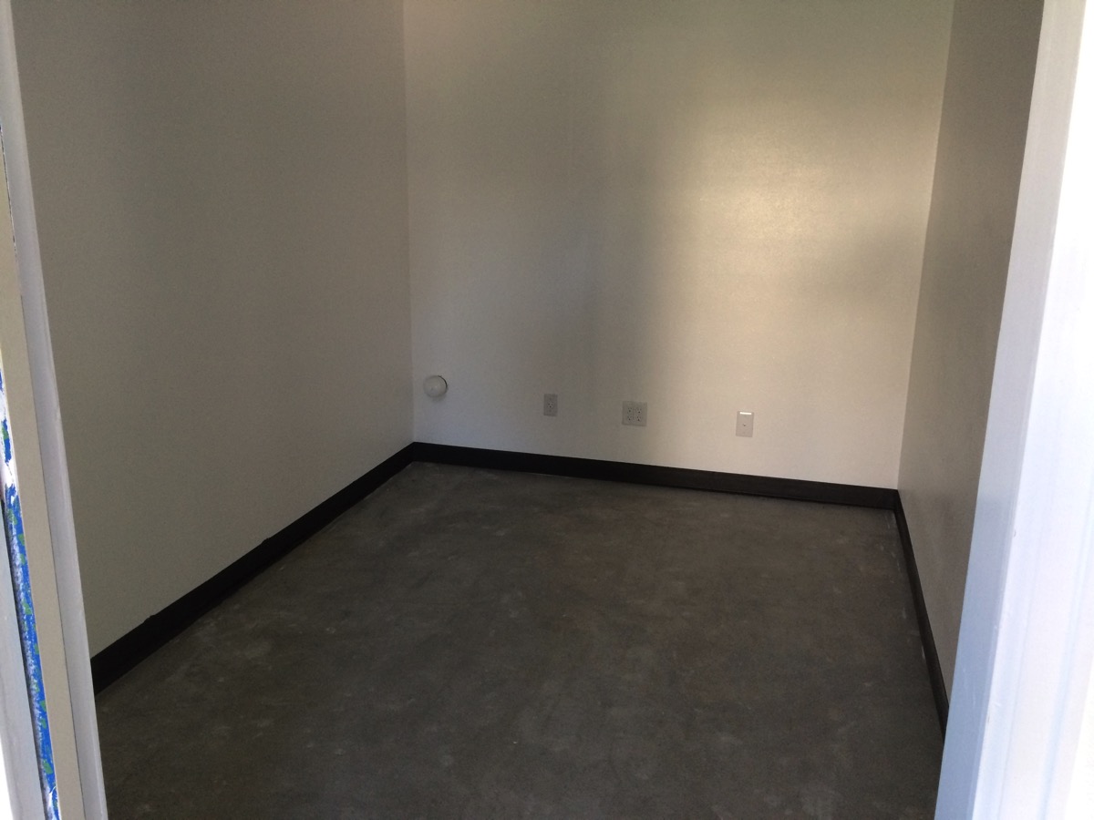 Empty room in the shop before being finished as the ham shack